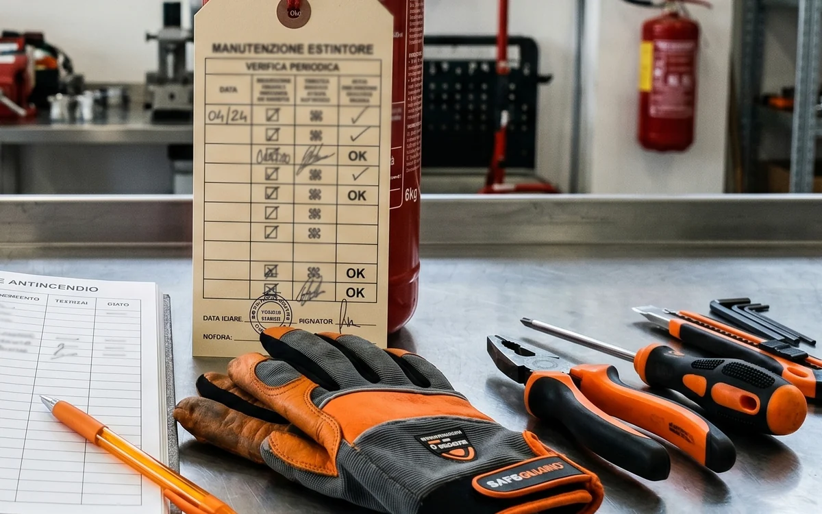 Strumenti, guanti e documentazione per interventi tecnici personalizzati
